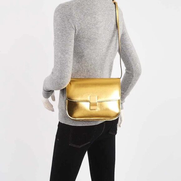 Celine Gold Smooth Leather Medium Box Bag - Picture 3 of 12